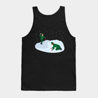 Elves having a snowball fight Tank Top